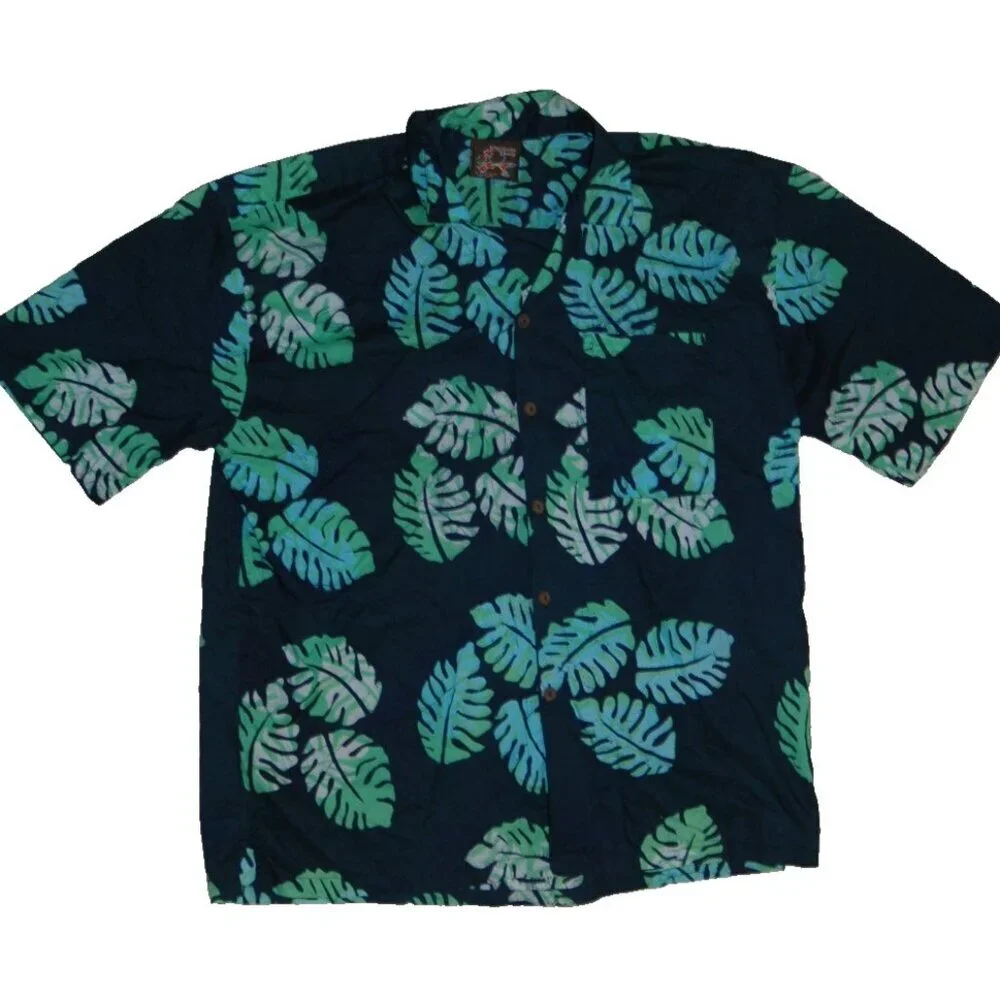 Caribelle Batik Men's Shirt L Hawaiian Caribbean Tropical Vintage - Picture 7 of 7
